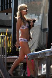 Paris Hilton Wearing a Bikini in Malibu - July 2014