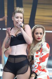 Rita Ora & Iggy Azalea Performs at Wireless Festival in Finsbury Park in London - July 2014