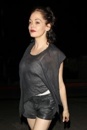 Rose McGowan Night Out Style - Chateau Marmont in West Hollywod - July 2014