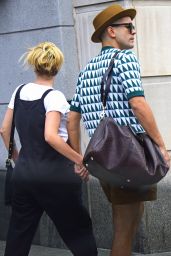 Scarlett Johansson With Her Fiance in New York City - July 2014