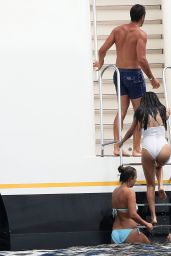 Selena Gomez in a Swimsuit on a Yacht in Saint-Tropez - July 2014