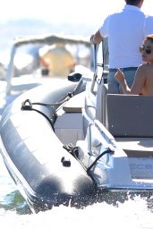 Selena Gomez Takes a Boat Ride in Saint-Tropez - July 2014