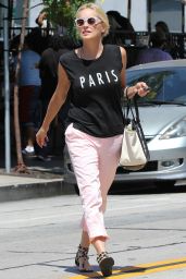 Sharon Stone Street Style - Out in Los Angeles - June 2014