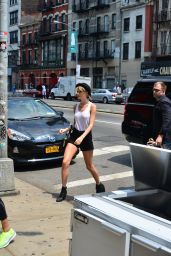 Taylor Swift Wearing Tank top and Shorts - Out in NYC - July 2014