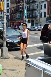 Taylor Swift Wearing Tank top and Shorts - Out in NYC - July 2014