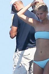 Toni Garrn in a Bikini on a Yacht in Saint Tropez - July 2014