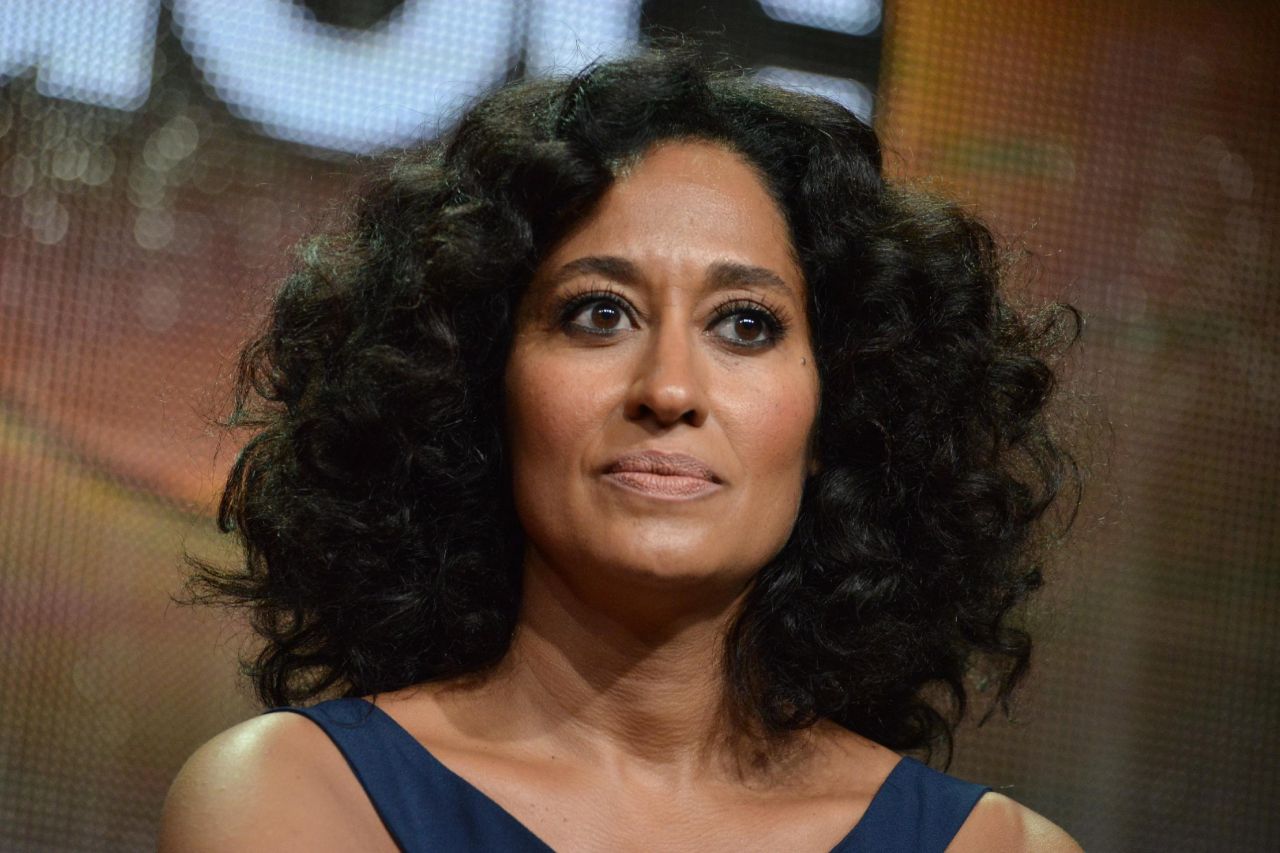 Tracee Ellis Ross in Grey Plunge Bodysuit 09/06/2023 • CelebMafia