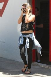 Vanessa Hudgens Street Style - Going to Yoga Class in Studio City - June 2014
