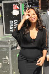 Zoe Saldana at The Late Show with David Letterman in New York City - July 2014