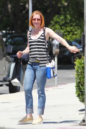 Alyson Hannigan in Jeans - Out in West Hollywood - August 2014