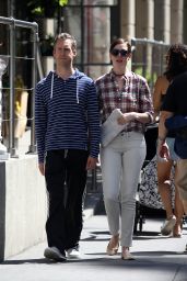 Anne Hathaway and Adam Shulman - Out in NYC - August 2014