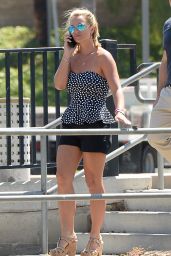 Britney Spears at Newbury Park Skateboard Park in Ventura County - August 2014