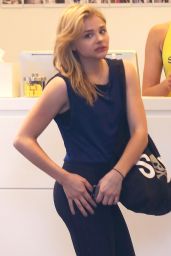 Chole Moretz in Tights - Soulcycle in NYC - August 2014