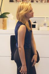 Chole Moretz in Tights - Soulcycle in NYC - August 2014