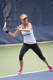 Daniela Hantuchova Practice at the 2014 US Open in New York City