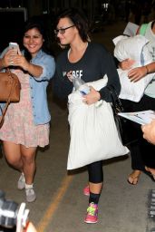 Demi Lovato at LAX Airport - August 2014
