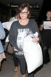 Demi Lovato at LAX Airport - August 2014