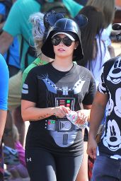 Demi Lovato Celebrating Her 22nd birthday at Disneyland - August 2014