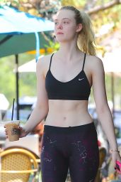 Elle Fanning in Gym Outfit - Out in Studio City - August 2014