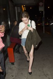 Emily Browning Style - Leaving Shoreditch House in London - August 2014