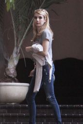 Emma Roberts - Outside Chateau Marmont in Los Angeles - August 2014
