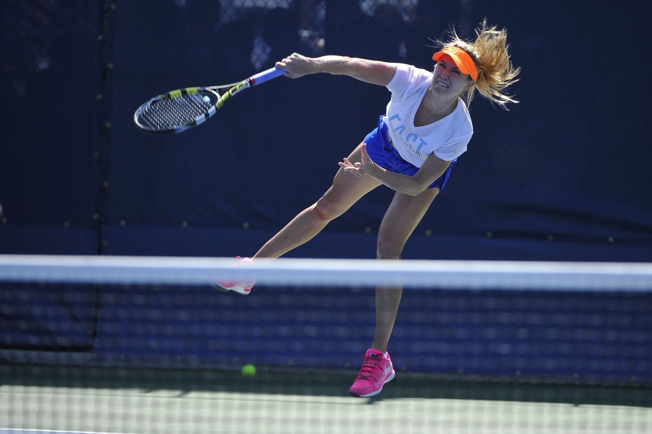 Eugenie Bouchard Practice at the 2014 US Open in New York City