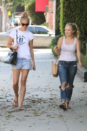 Francesca Eastwood i Ripped Jeans - Out With a Friend in Beverly Hills - July 2014