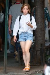 Jane Levy in Jeans Shorts - Out in New York City - August 2014