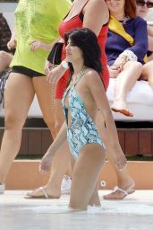 Jasmin Walia Swimsuit Candids - Seen Poolside while in Ibiza - July 2014