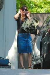Jennifer Garner in Jeans Skirt  - August 2014