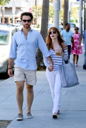 Jessica Chastain and Her Boyfriend Gian Luca Passi de Preposulo - Out in Beverly Hills - August 2014