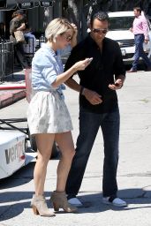 Julianne Hough - Taking Selfies with Helio Castroneves (IndyCar Series) in Los Angeles