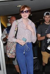 Karen Gillan in Tight Jeans - LAX Airport, August 2014
