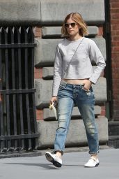 Kate Mara Street Style - Out in New York City - August 2014