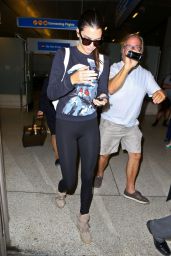 Kendall Jenner in Leggings at LAX Airport - August 2014