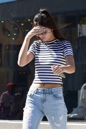 Kendall Jenner in Ripped Jeans - Out in West Hollywood - August 2014
