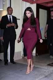 Kim Kardashian Night Out Style - at Serafina in New York City - August 2014