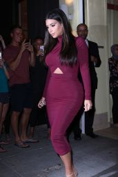 Kim Kardashian Night Out Style - at Serafina in New York City - August 2014