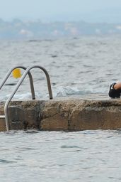Kimberley Garner BIkini Candids - Workout at Port of Saint-Tropez - July 2014
