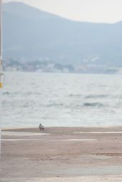 Kimberley Garner BIkini Candids - Workout at Port of Saint-Tropez - July 2014