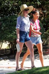 Kirsten Dunst in Shorts - Out in Los Angeles, August 2014