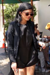 Kylie Jenner Displays Lean Legs - Out for Lunch at The Urth Caffe in West Hollywood - Aug. 2014