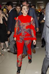 Lady Gaga Arriving in Seoul - August 2014