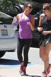 Lea Michele in Leggings - Hiking in Los Angeles - August 2014