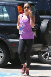 Lea Michele in Leggings - Hiking in Los Angeles - August 2014
