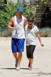 Lea Michele in Tights - Out for a Hike in the Hollywood Hills - August 2014