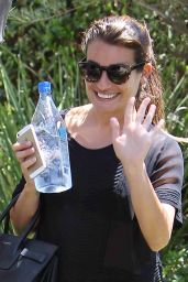 Lea Michele - Visits Friend in West Hollywood - August 2014