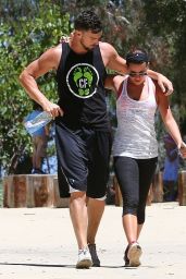Lea Michele With Her Boyfriend - Hike in Los Angeles, August 2014