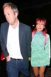 Lily Allen Night Out Style - at The Chiltern Firehouse With Her Husband Sam Cooper - August 2014