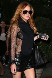 Lindsay Lohan Arriving at The Bowery Hotel in New York City - August 2014